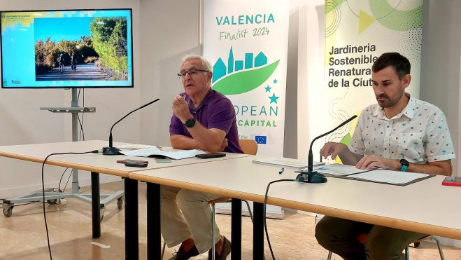 El alcalde Joan Ribó y Sergi Campillo presentan el nuevo contrato de jardinería 