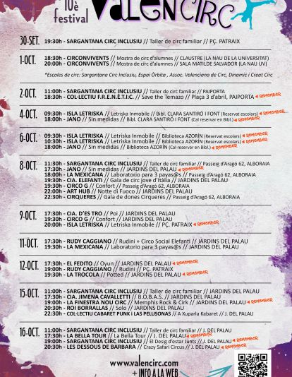 Programación Valencirc 2022