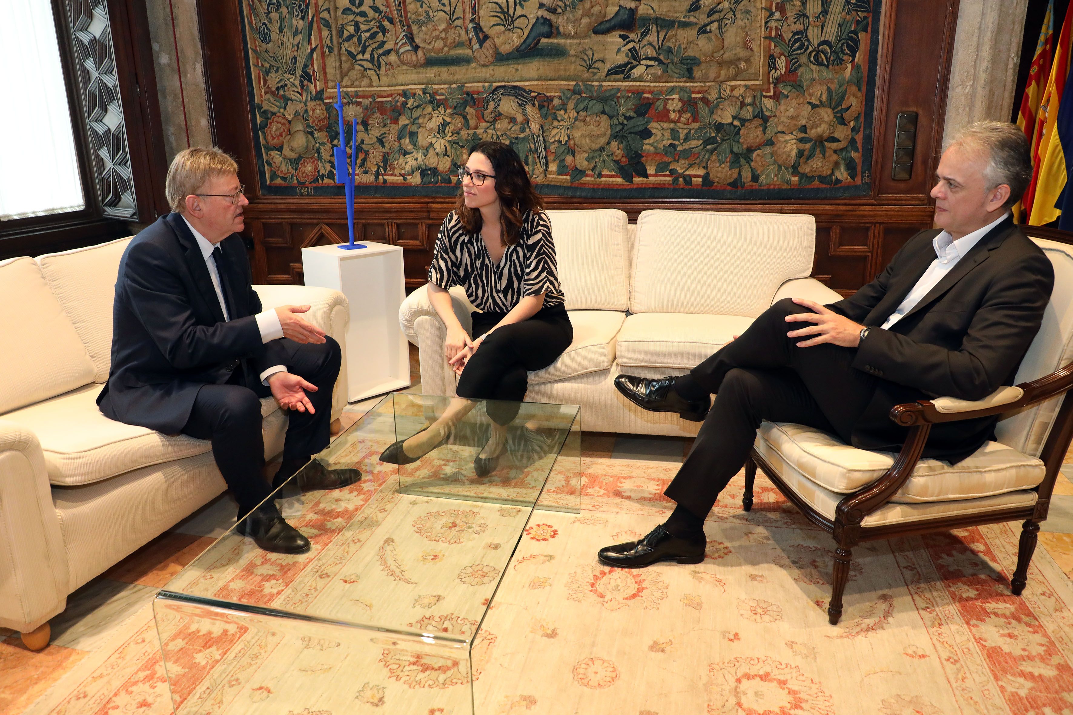 Reunió entre el president Ximo Puig, la vicepresidenta Aitana Mas i el vicepresident Héctor Illueca