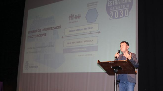 Jesús Monzó en la fase de priorització de projectes del Pla Estratègic 2030 de Catarroja
