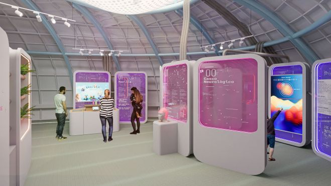 Interior de La Nube de CaixaForum València Interior de La Nube de CaixaForum València