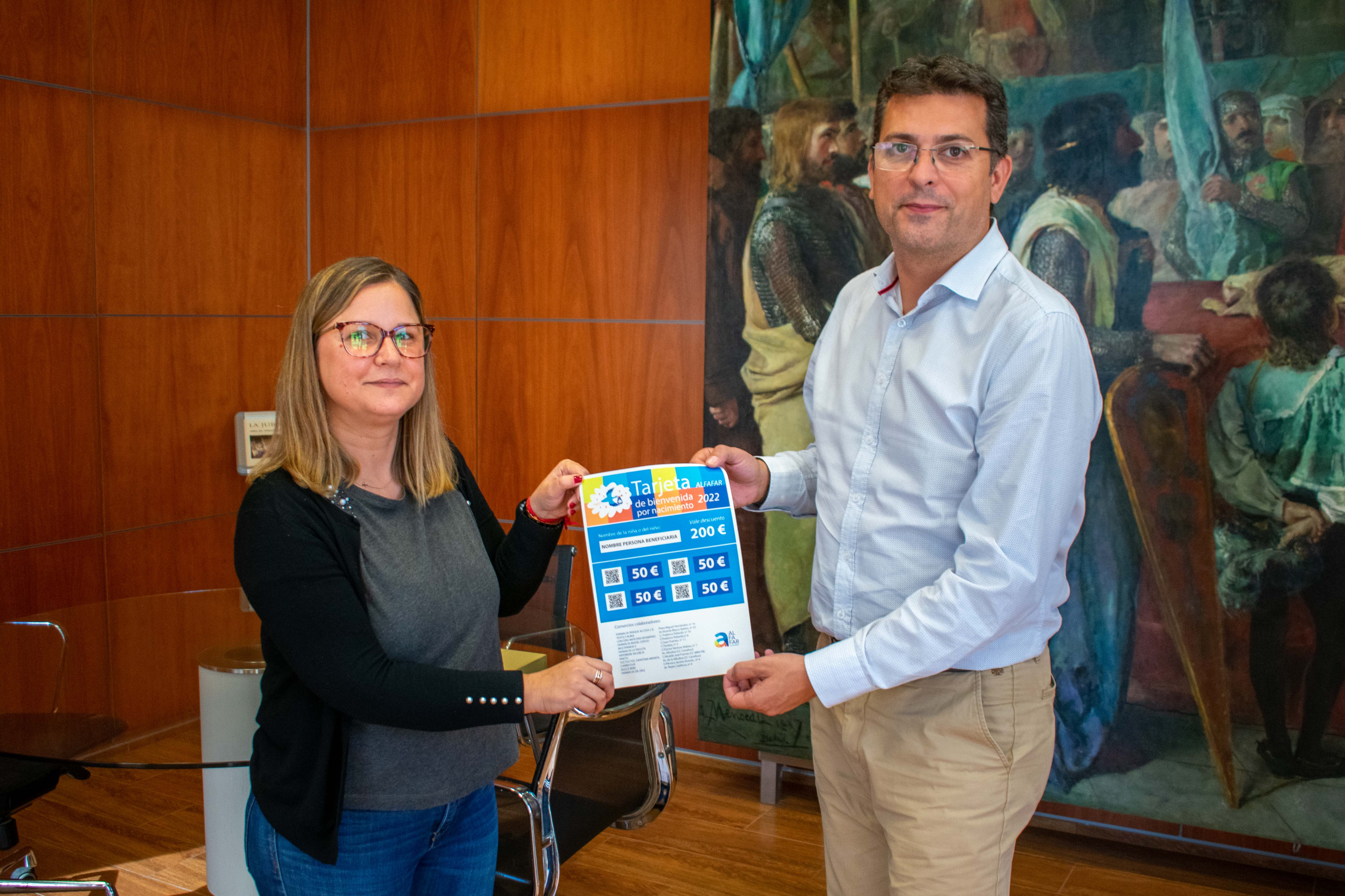 Tarjeta bienvenida nacimiento de Alfafar