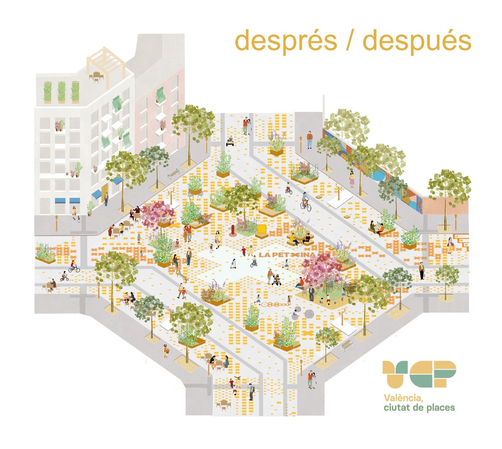 Simulación de la supermanzana de la Petxina