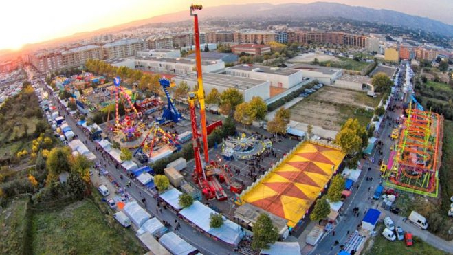 Imagen aérea de la Feria de Ontinyent