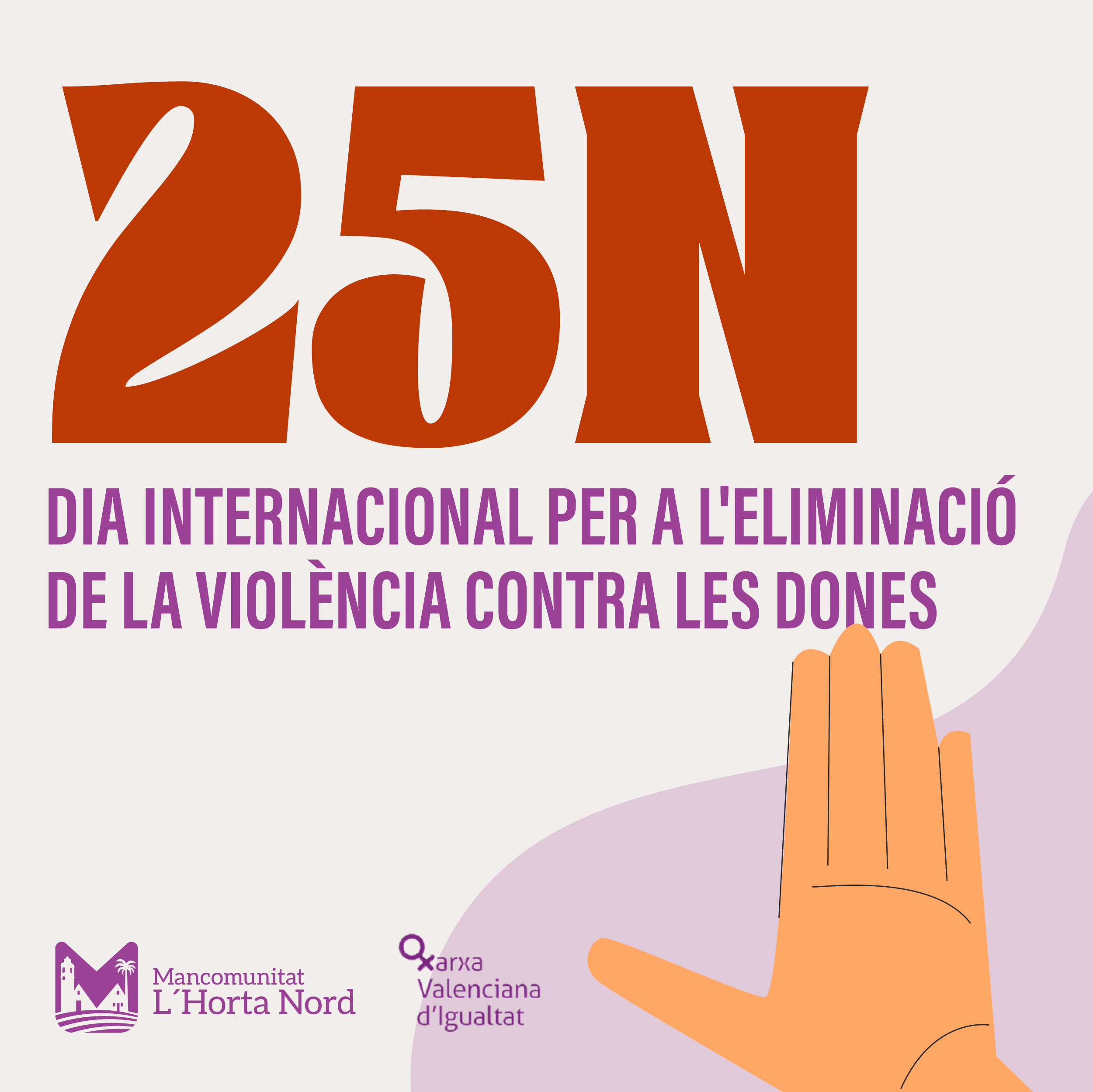 Cartell de la Mancomunitat de l'Horta Nord per al 25N