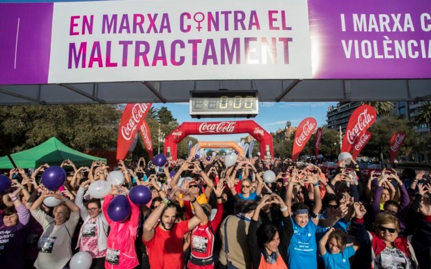 Marcha contra la violencia de género en València. Imagen de la Fundación Deportiva Municipal de València