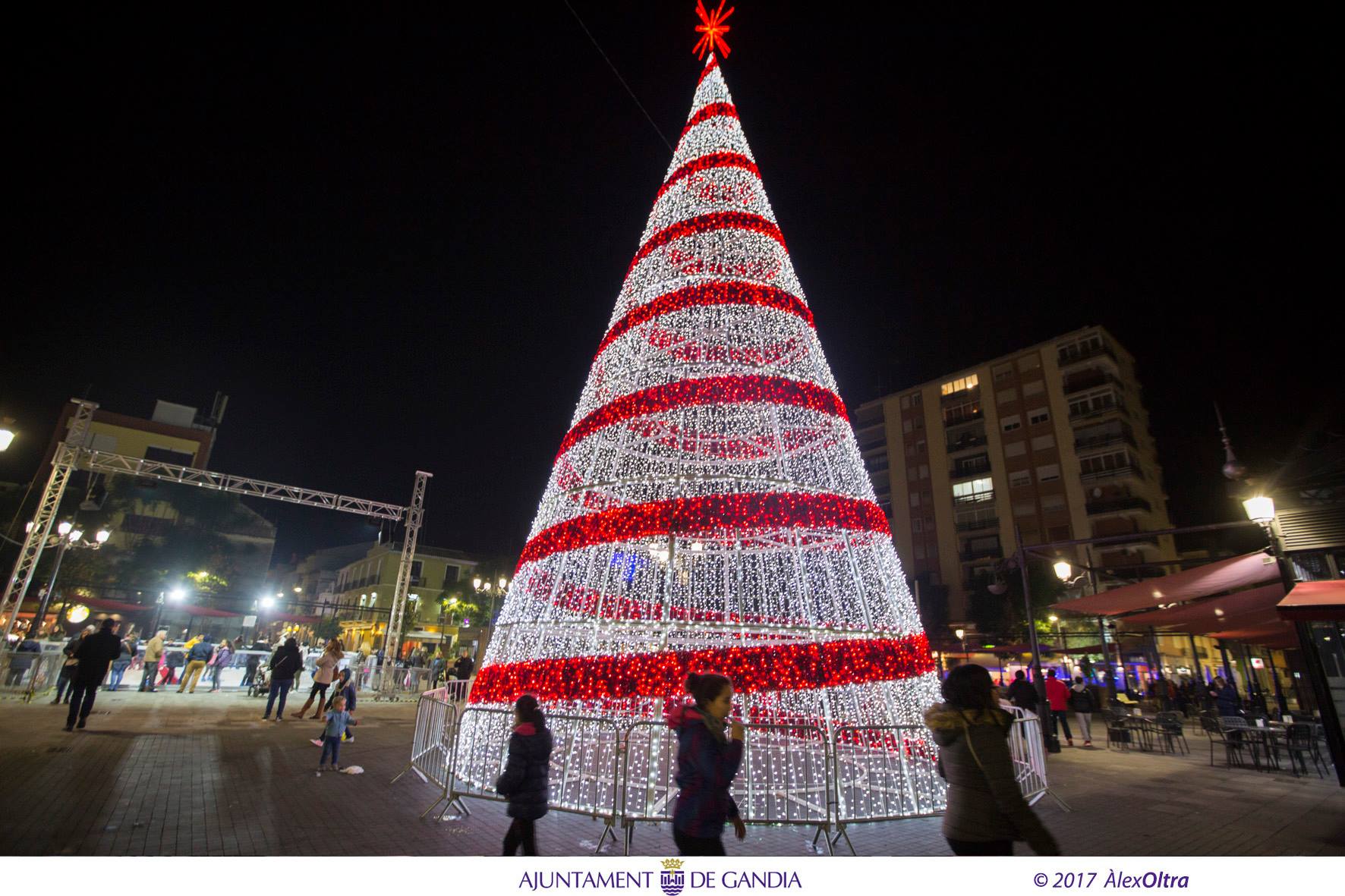 Árbol de Navidad de Gandia. Imagen de Àlex Oltra
