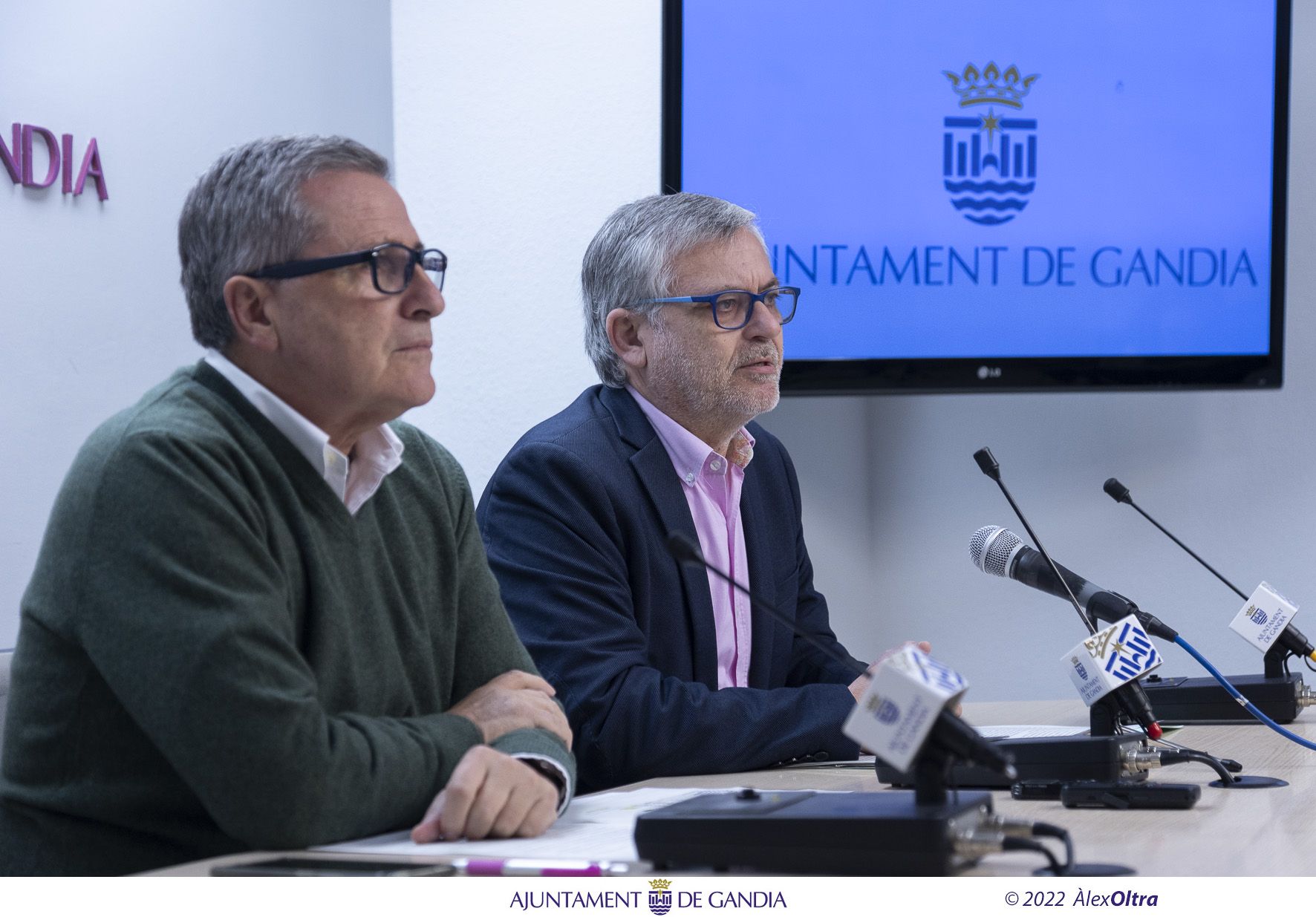 El vicealcalde de Gandia, Josep Alandete, i el regidor d'Economia i Hisenda, Salvador Gregori