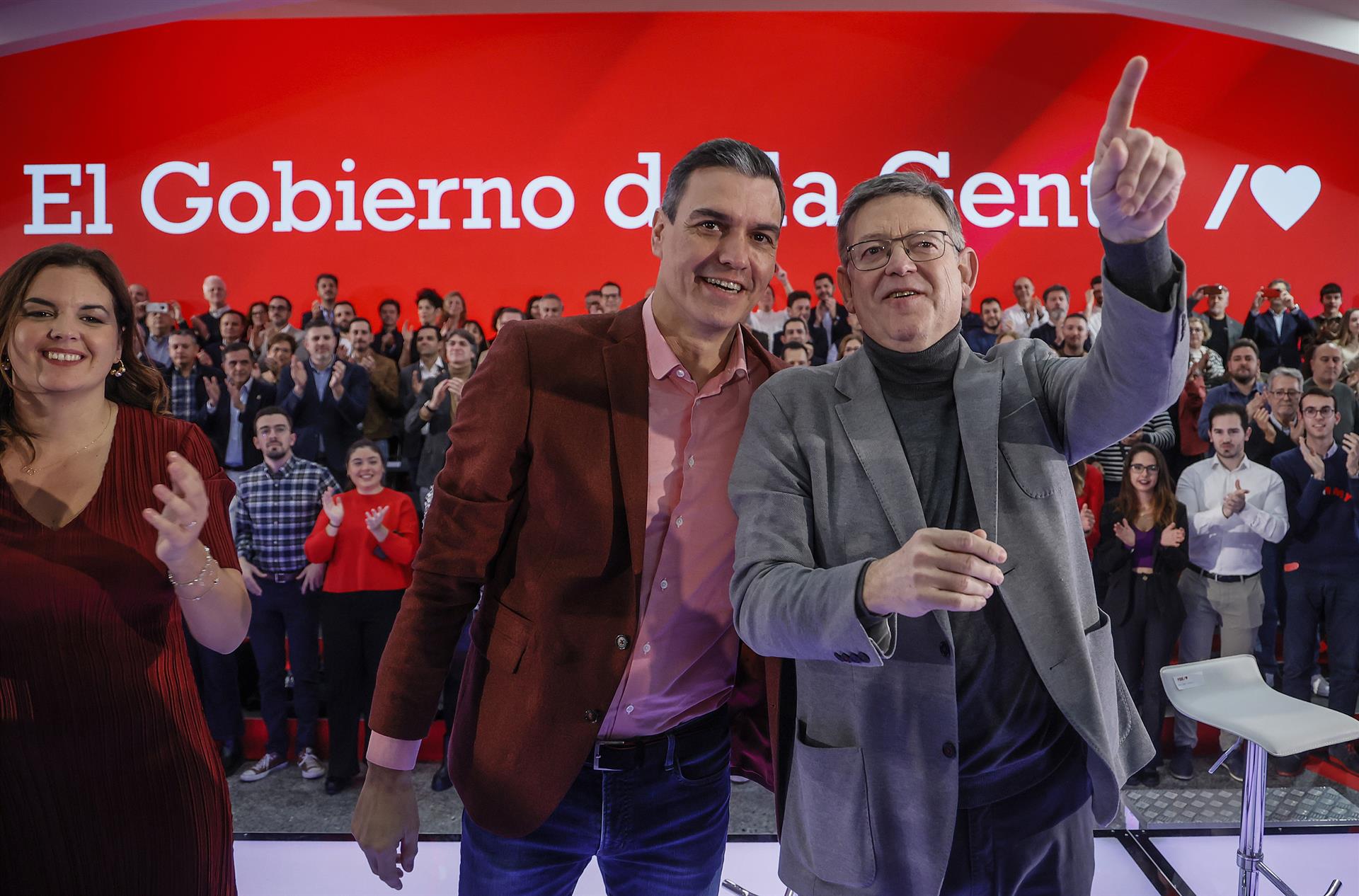 El presidente del Gobierno, Pedro Sánchez, con el president Ximo Puig