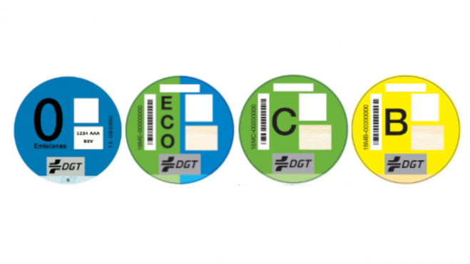 Distintivos medioambientales para los vehículos que accedan a las Zonas de Bajas Emisiones