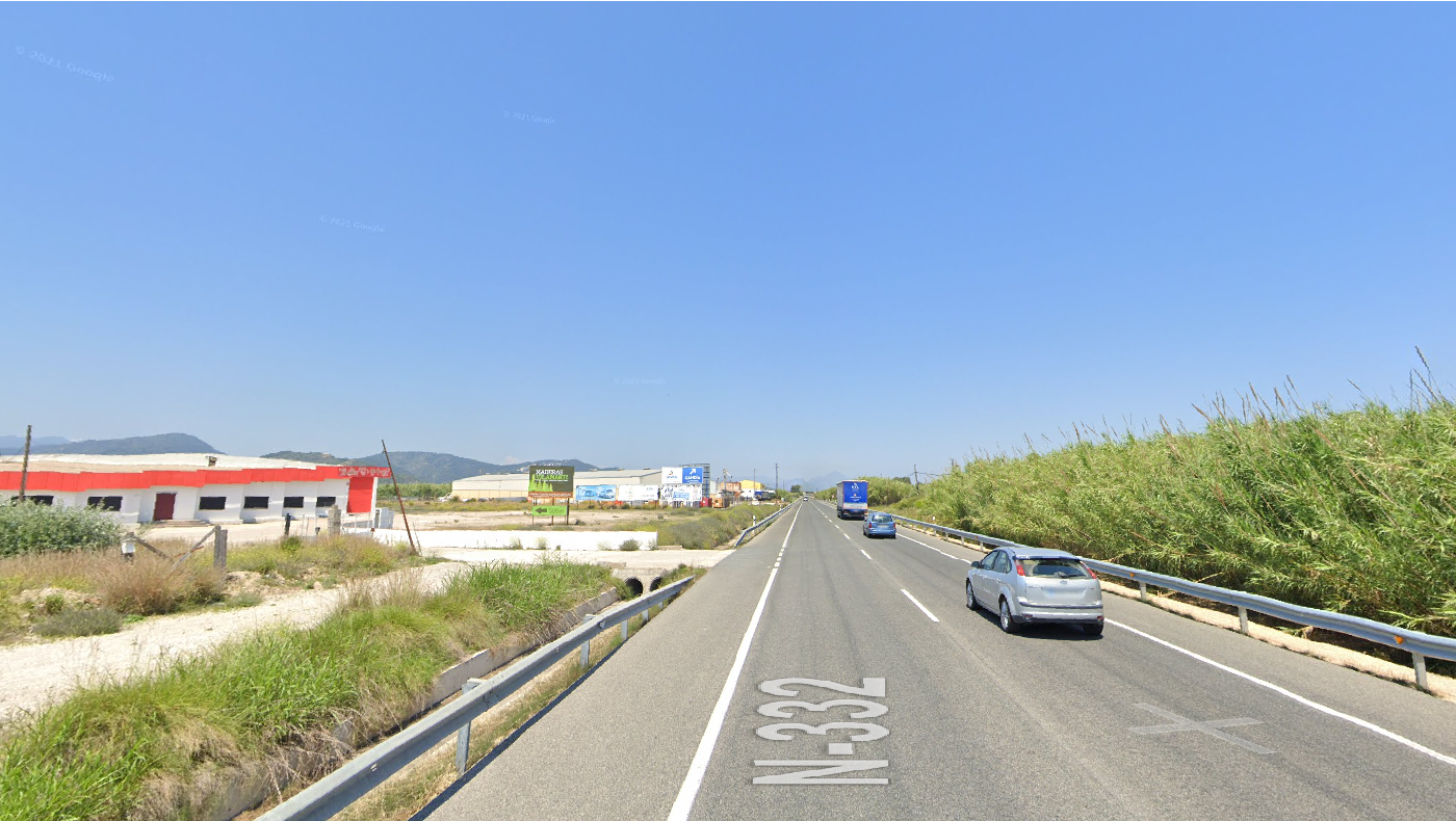 Lugar del accidente múltiple de Oliva