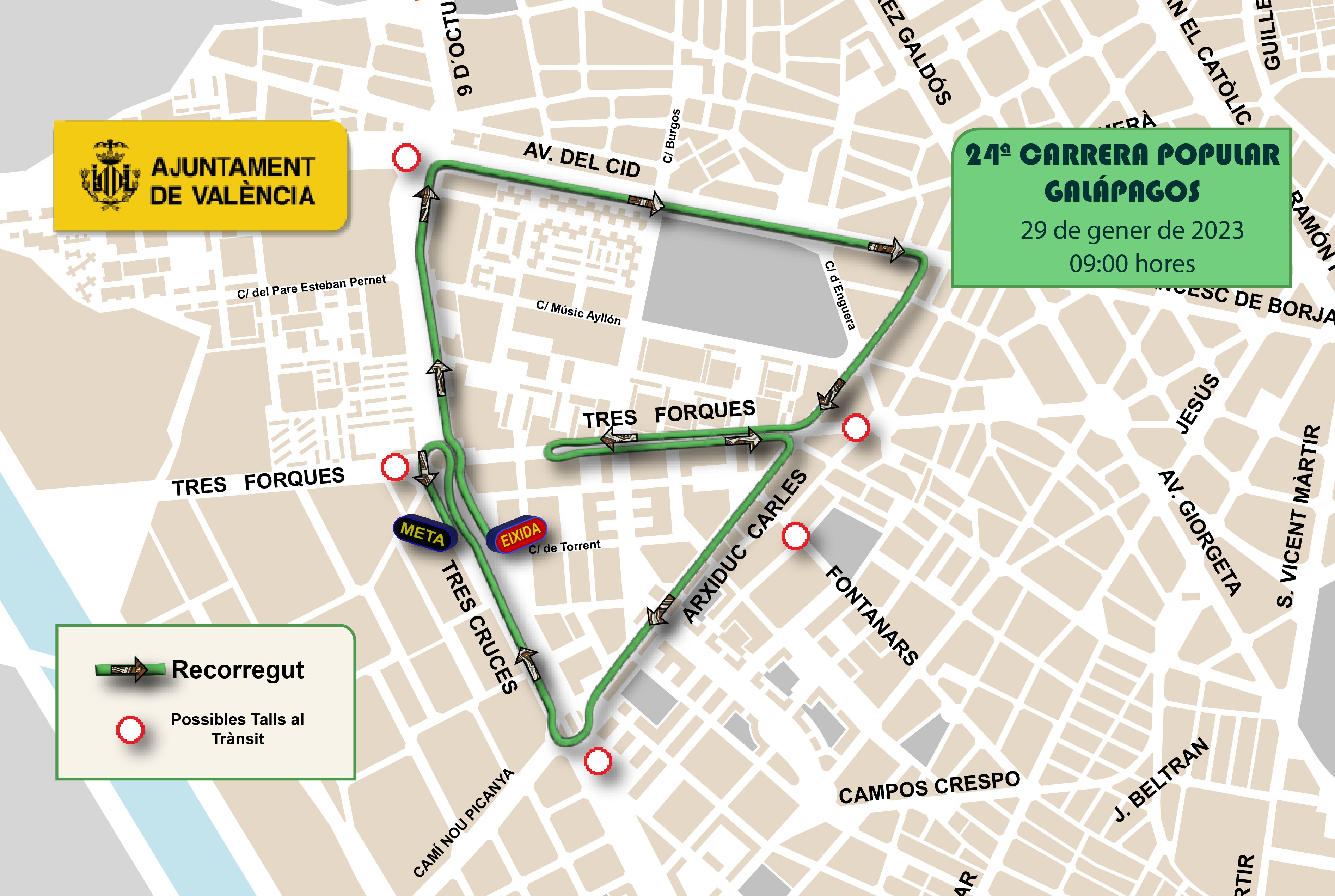  Itinerario Carrera Popular Galápagos