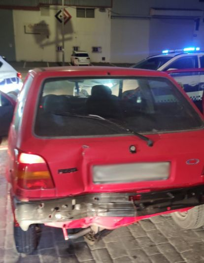 Coche estrellado en Rafelbunyol