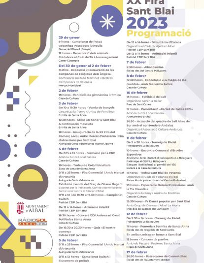 Programación Sant Blai Albal 2023 Programación Sant Blai Albal 2023