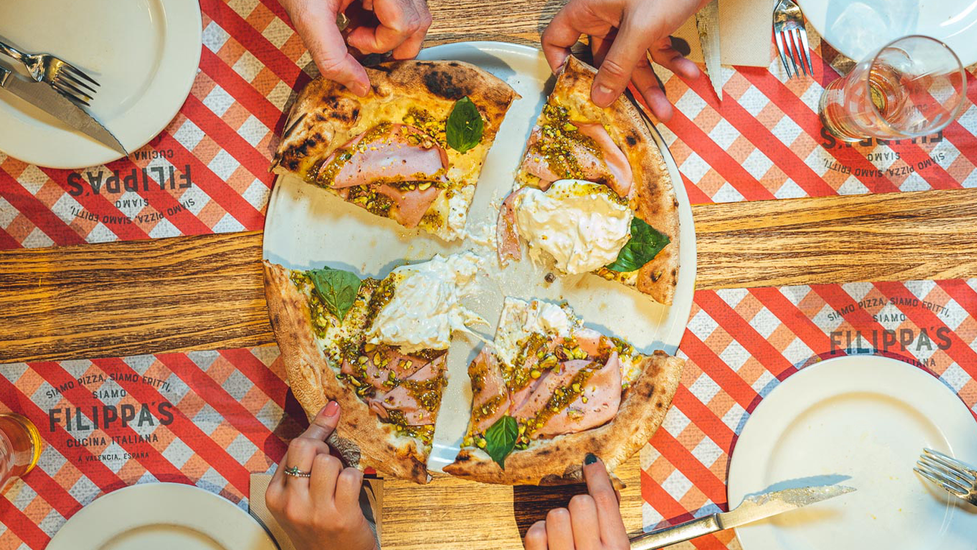 Pizza del restaurante Filippa's en Ruzafa, València