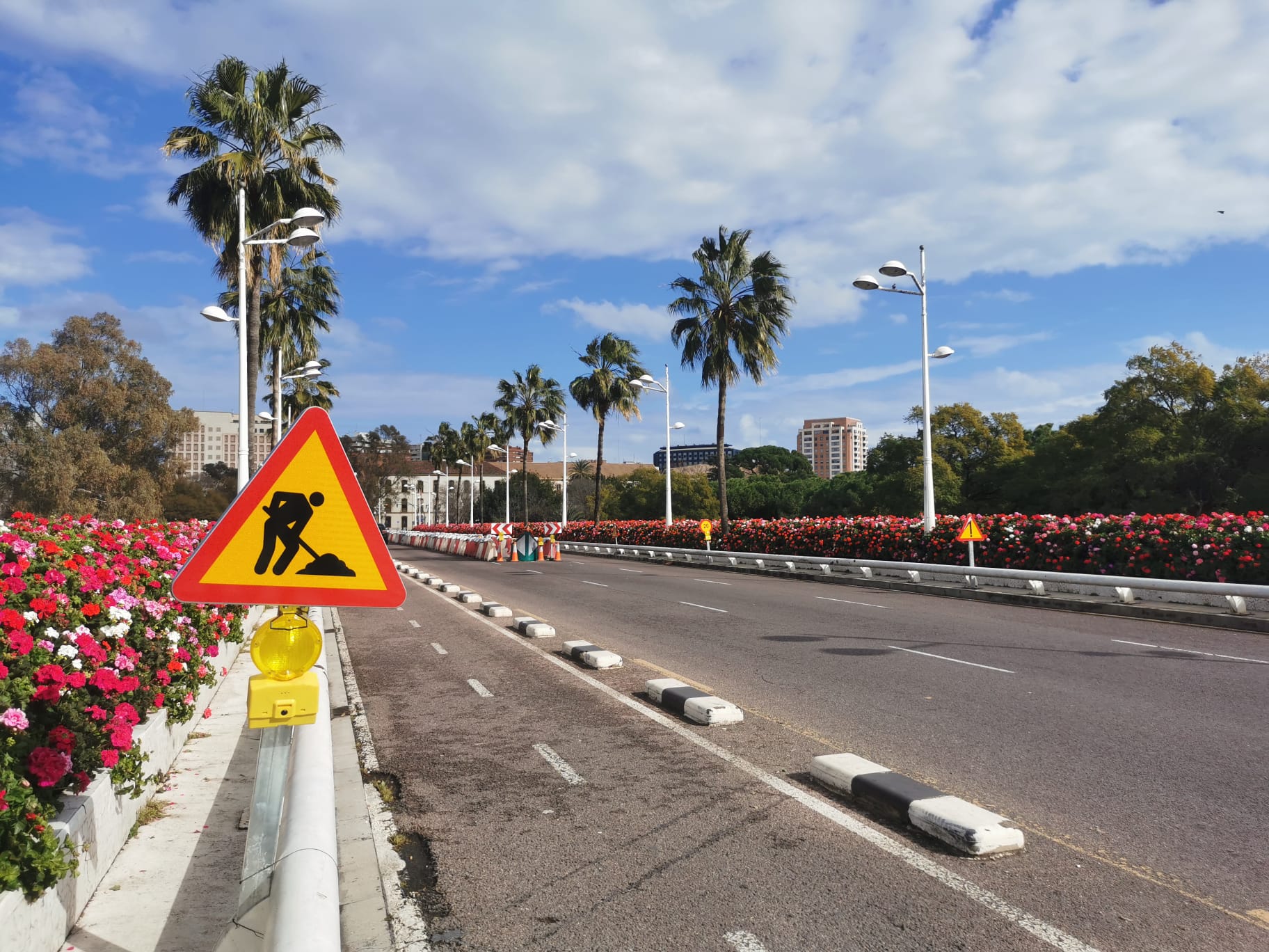 Las obras del Puente de las Flores de València