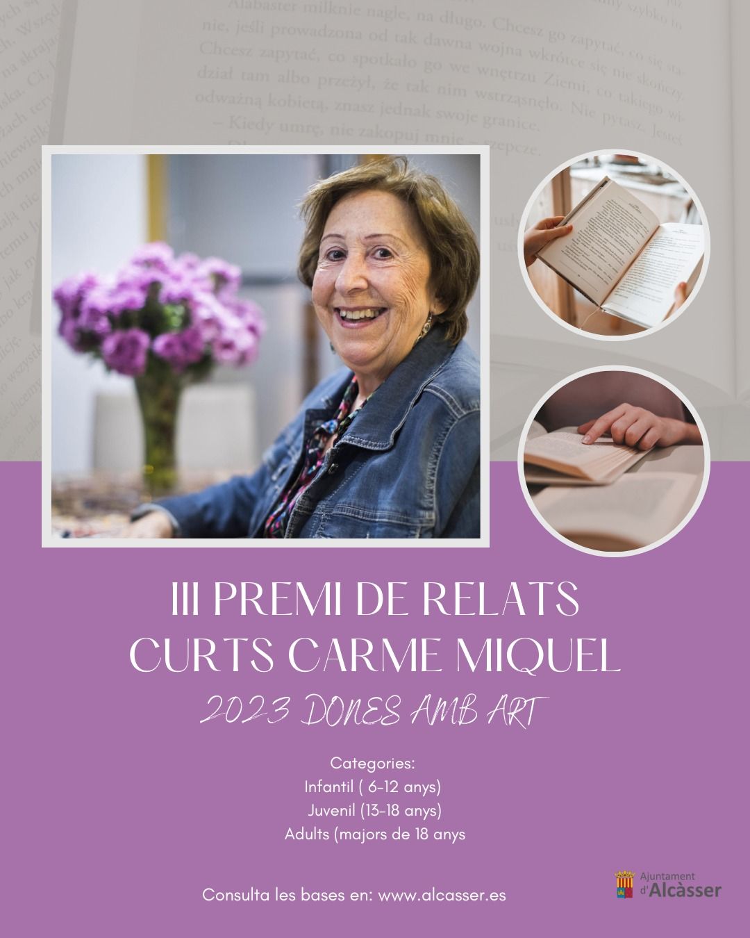 Cartel Premio Literario Carme Miquel 2023