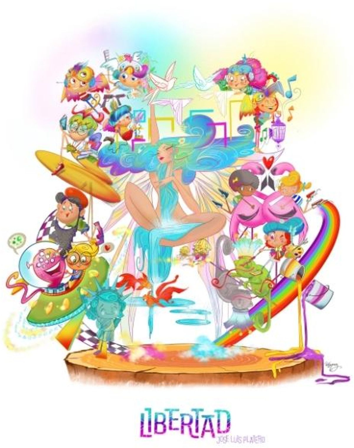 Boceto Falla Infantil Malvarrosa 2023