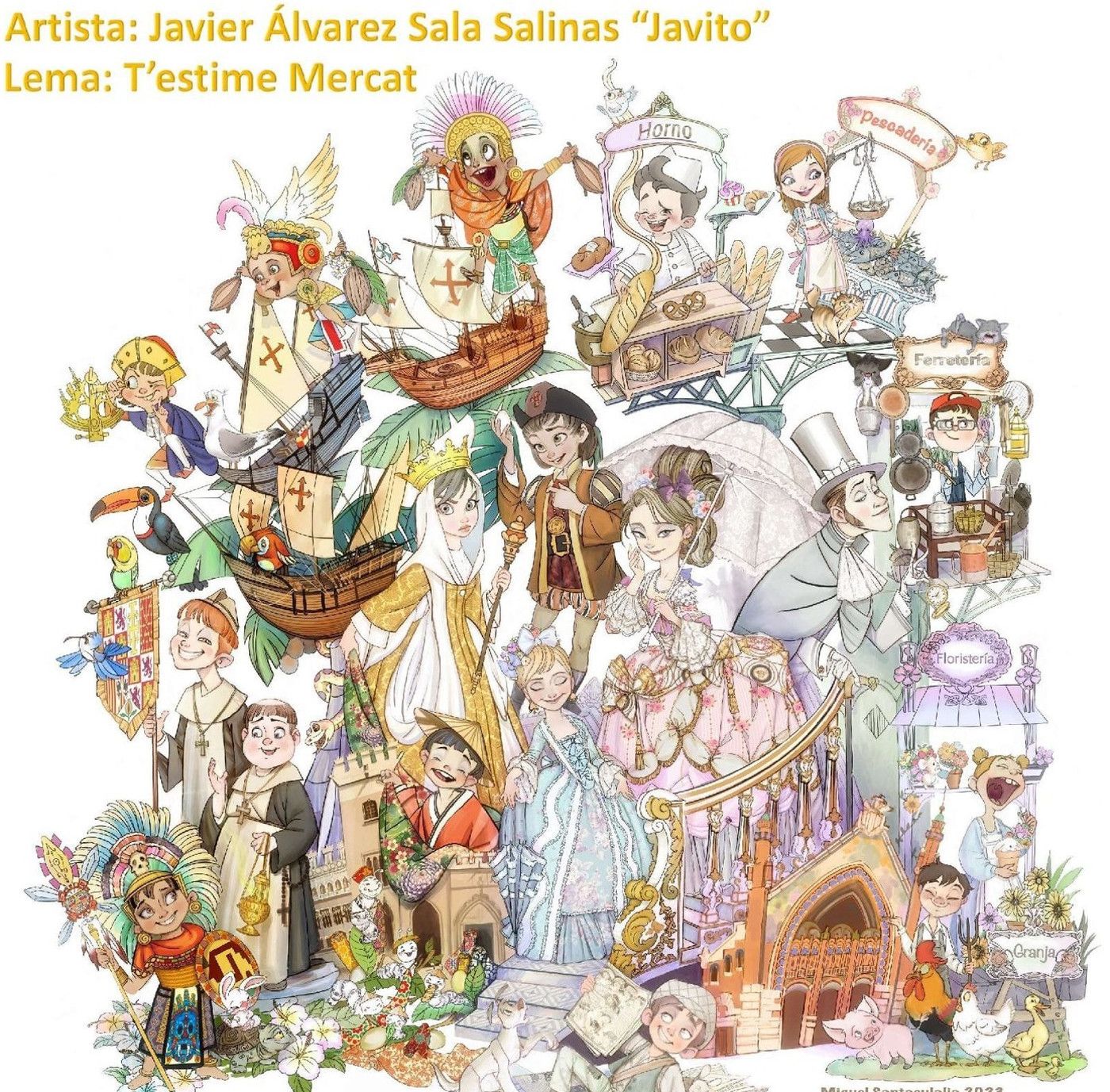 Boceto Falla Infantil Conde Salvatierra -  Cirilo Amorós 2023