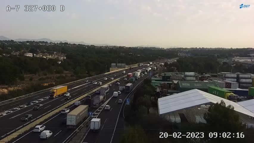 Retenciones kilométricas de vehículos en la A-7