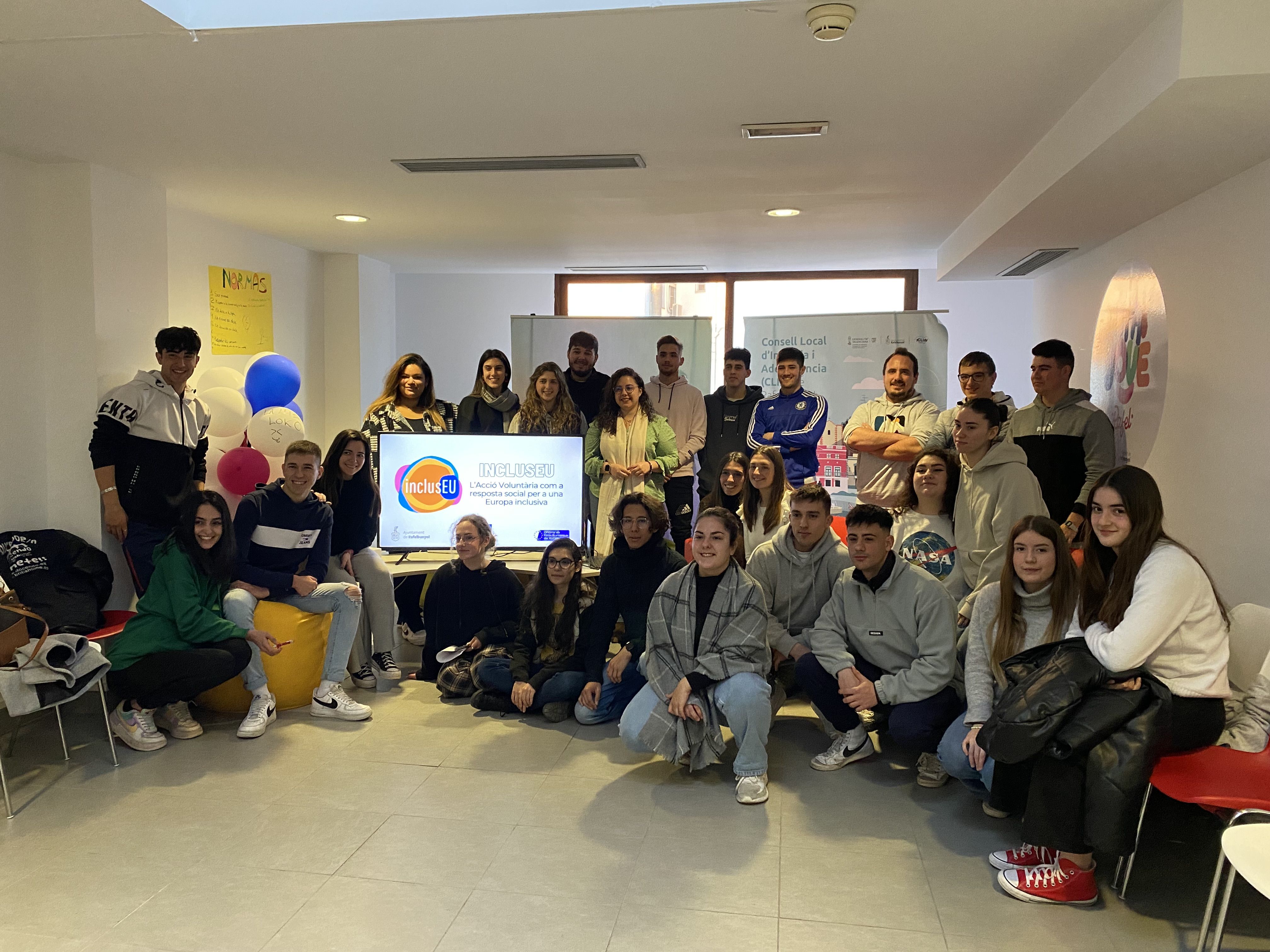 Imatge de la juventud de Rafelbunyol en el programa InclusEU