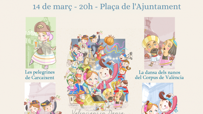 Cartel de la fiesta infantil en la plaza del Ayuntamiento de València 