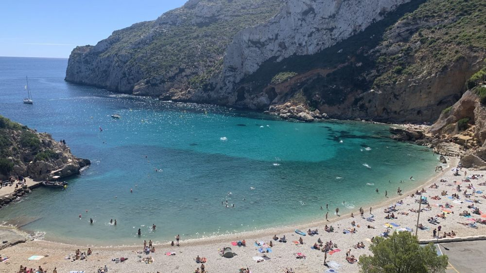 Imagen de la cala Granadella en Xàbia Imagen de la cala Granadella en Xàbia