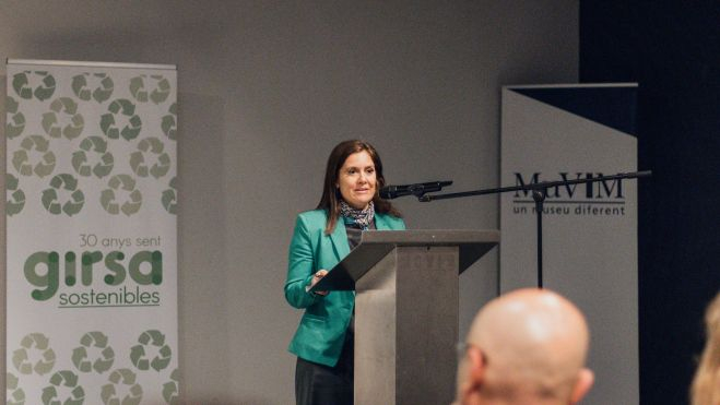 Mentxu Balaguer a l'acte del trenta aniversari de GIRSA