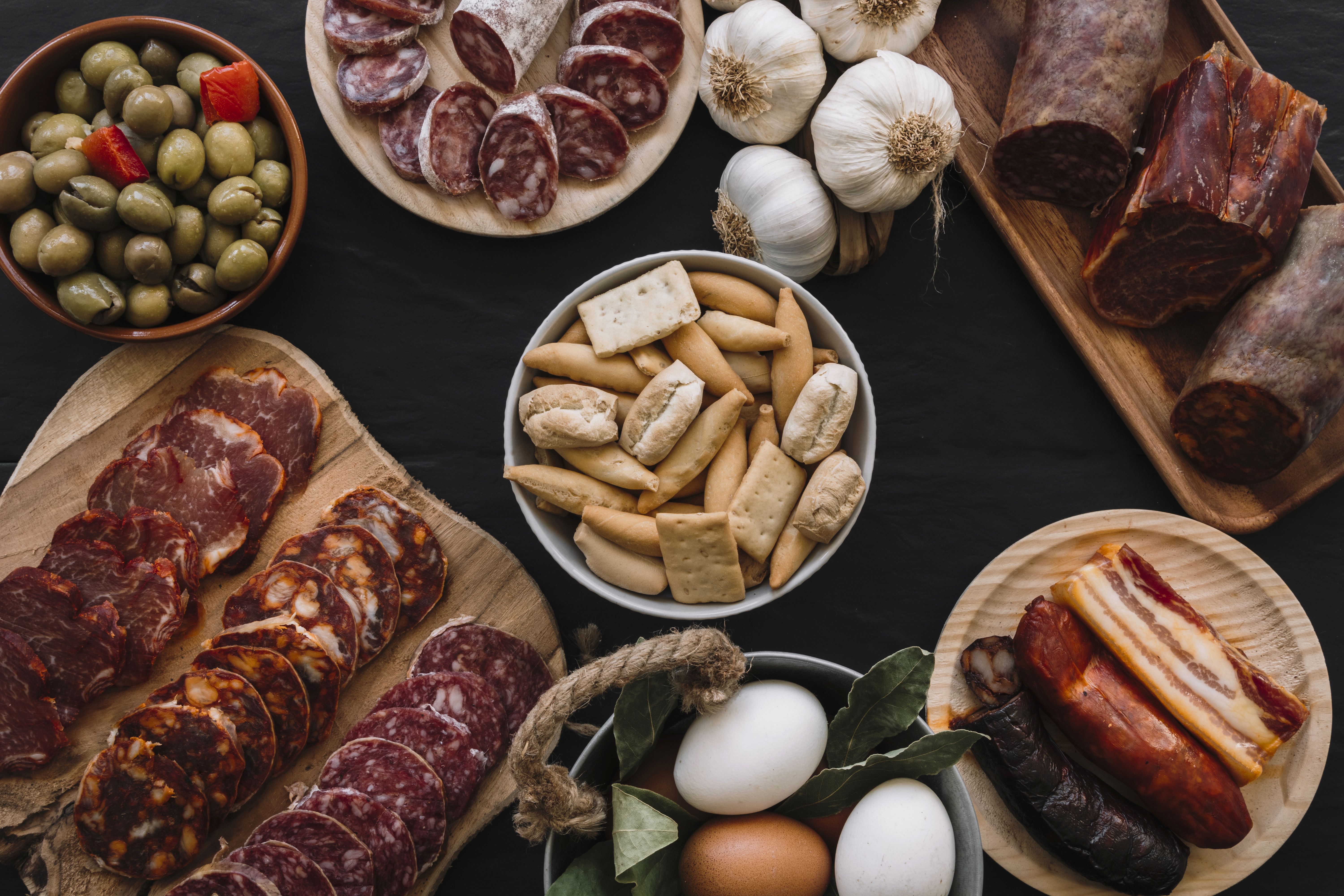 Imagen de archivo de varios alimentos 