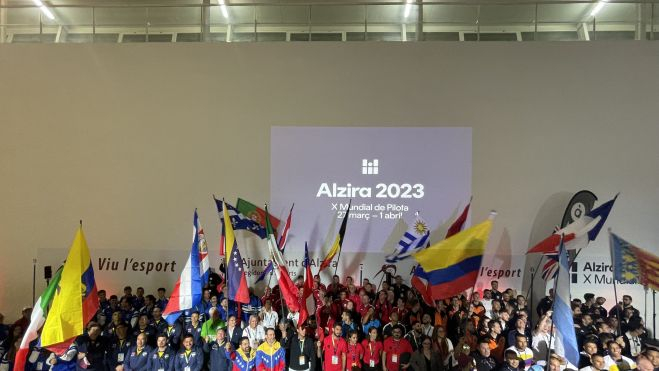 Cerimònia d'inauguració del Mundial, ahir en Alzira - Volea
