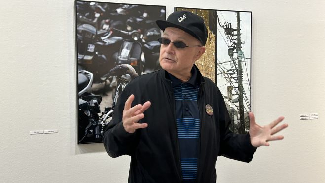 Miguel Trillo durante la inauguración de su obra 'Asiatown', en el CCCC