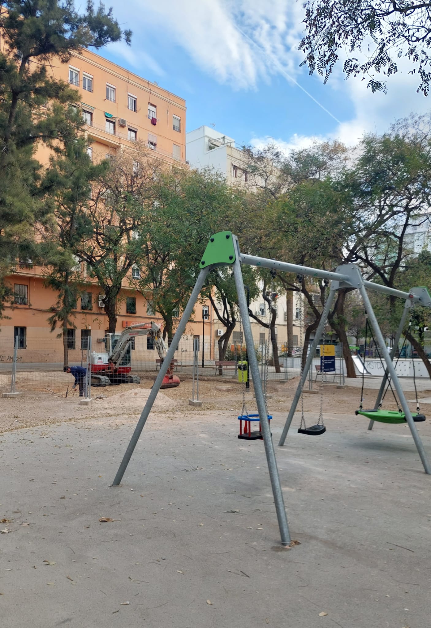 Inicio de las obras en un parque infantil de València