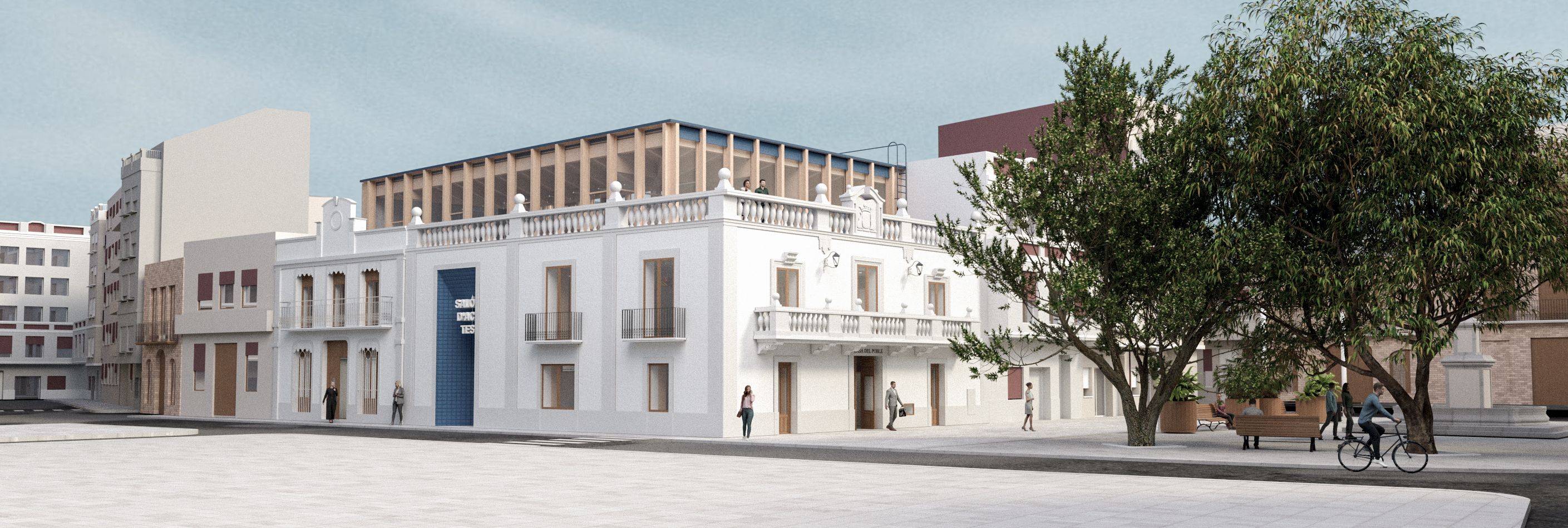 Imagen de la simulación del nuevo Ayuntamiento de Foios