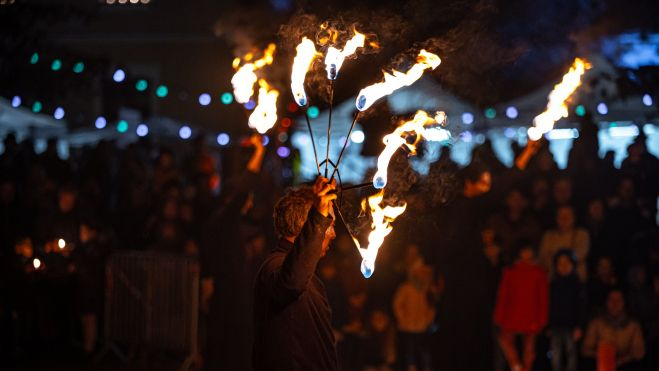 Espectáculo de fuego en una feria y mercado medieval como el de este fin de semana/ Foto: Andreas Brun