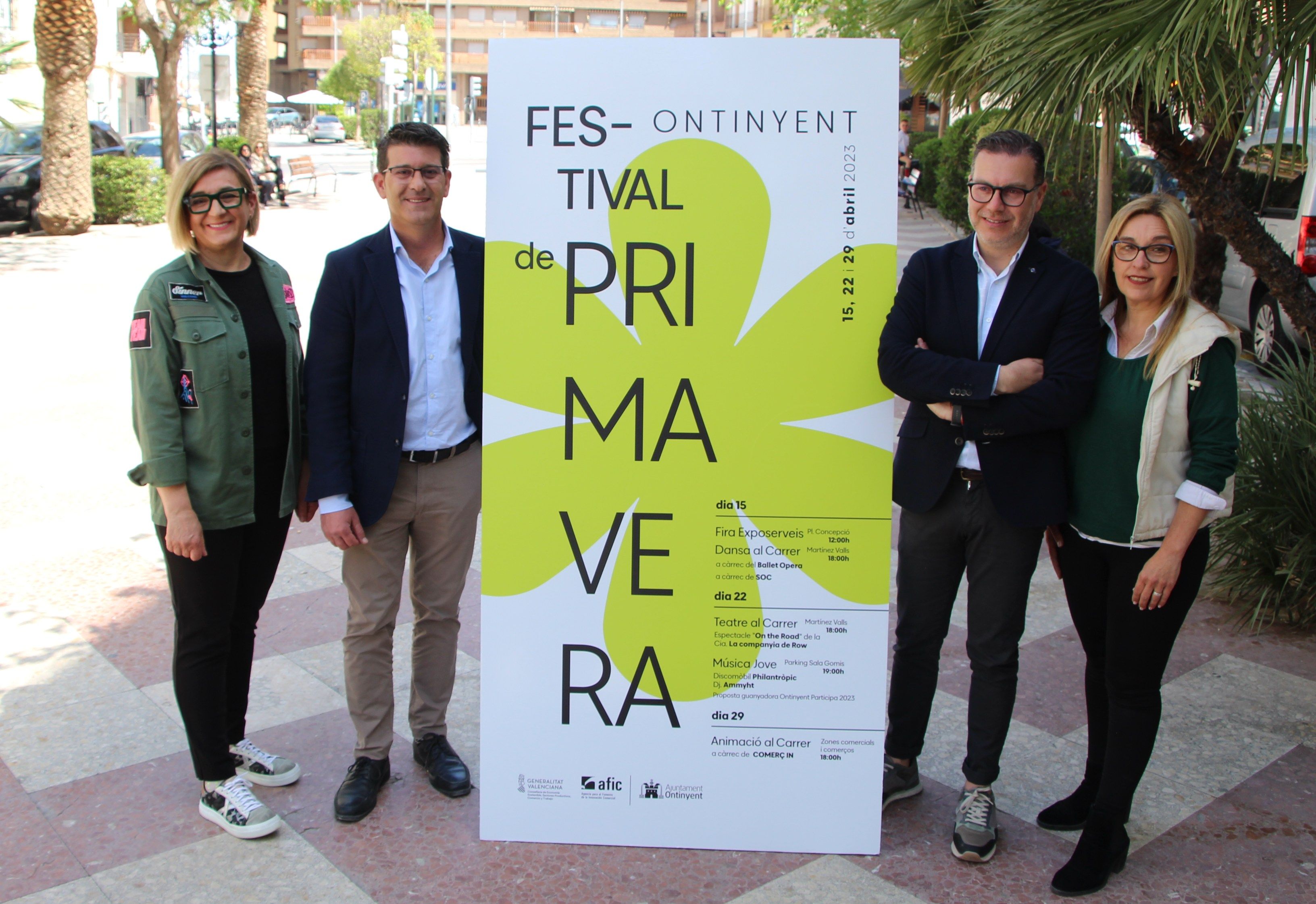 Jorge Rodríguez, Pablo Úbeda, Marissa Bernabeu y Ana Ferrero en la presentación del II Festival de Primavera de Ontinyent