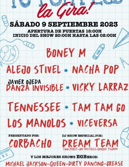 Cartel de YO FUI A EGB LA GIRA para València 2023