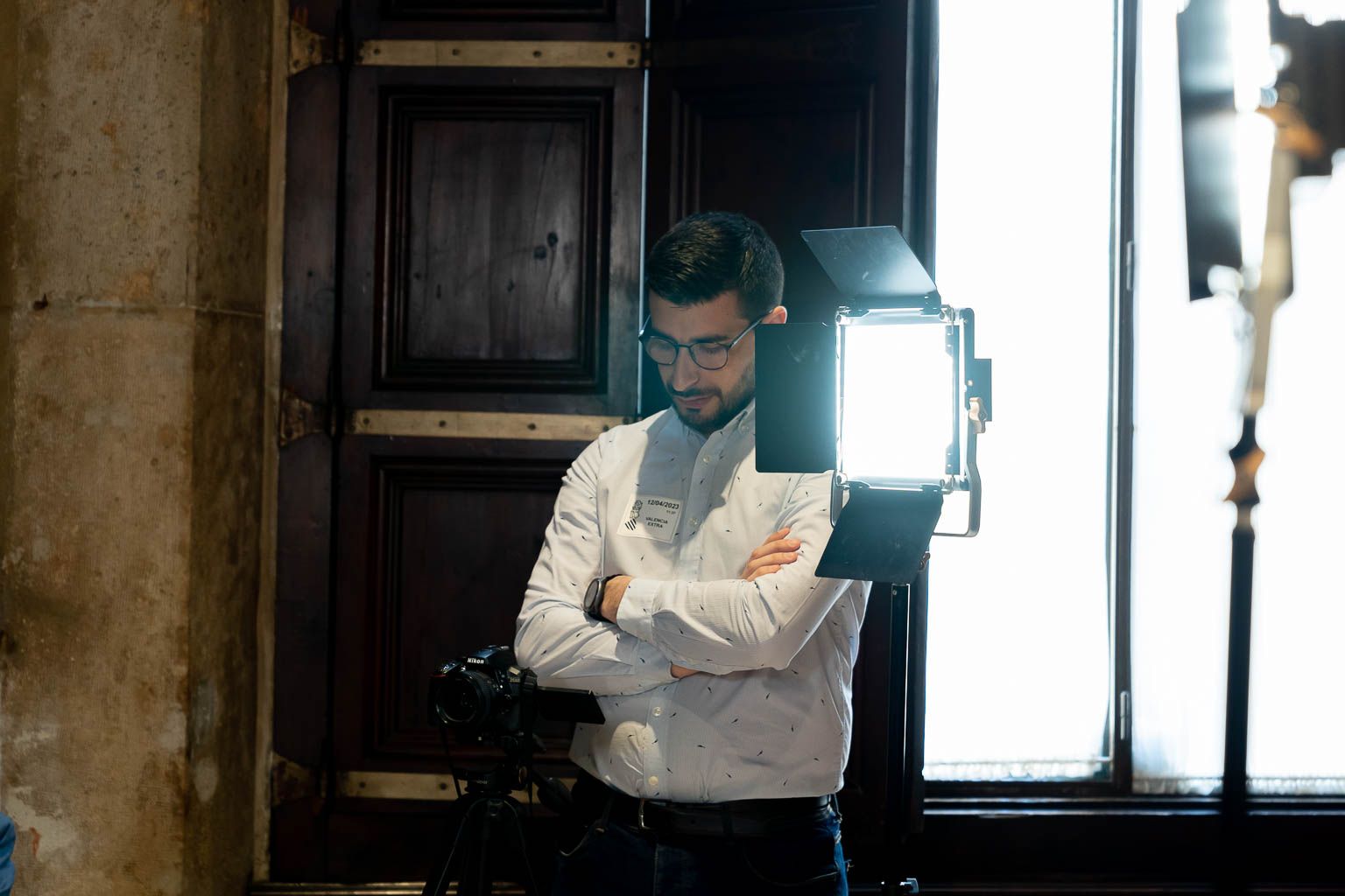 Equipo de València Extra en la entrevista a Ximo Puig. Imagen de Xisco Navarro