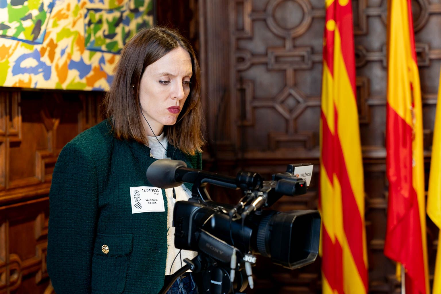 Equipo de València Extra en la entrevista a Ximo Puig. Imagen de Xisco Navarro