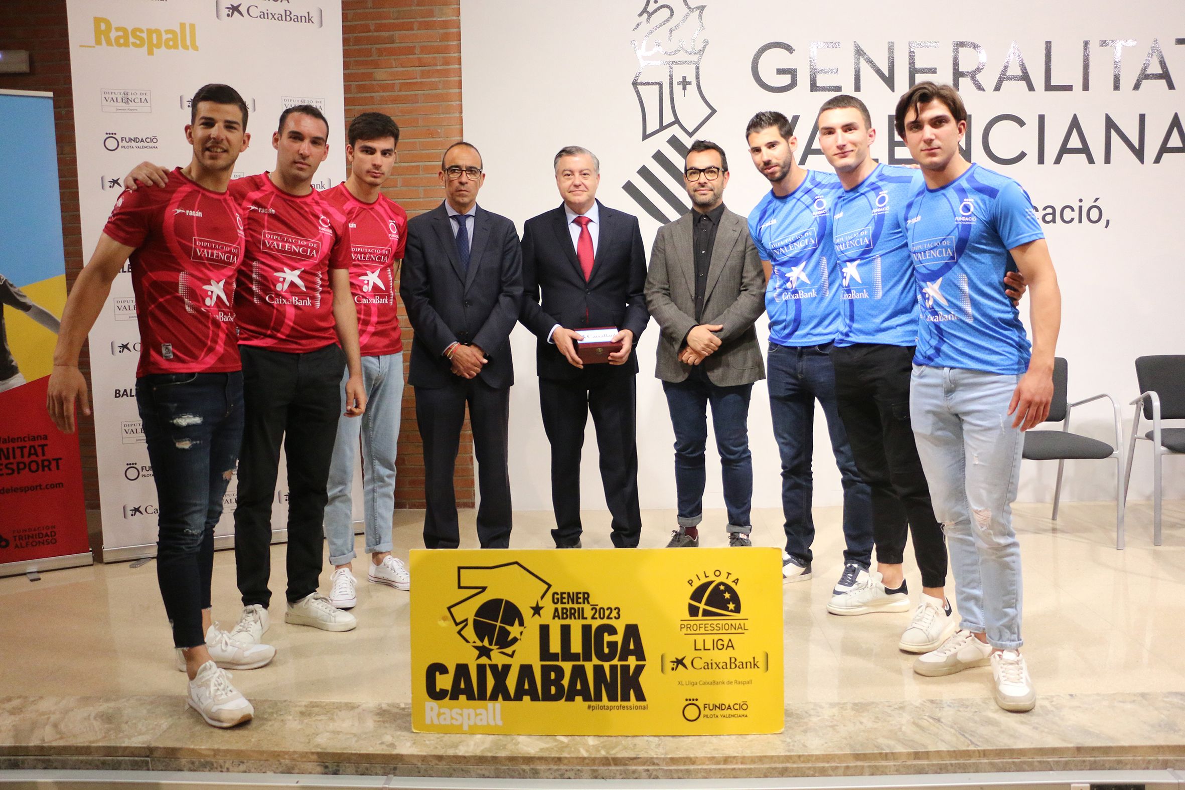 Presentación de la final de la Lliga CaixaBank de raspall - Funpival