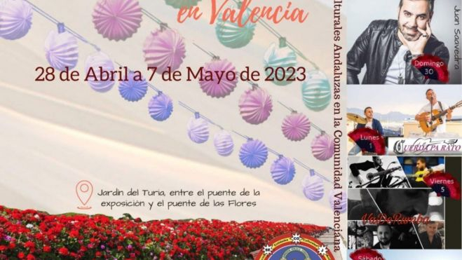 Cartel oficial Feria Andaluza en València para este 2023 - Foto: @FECACV