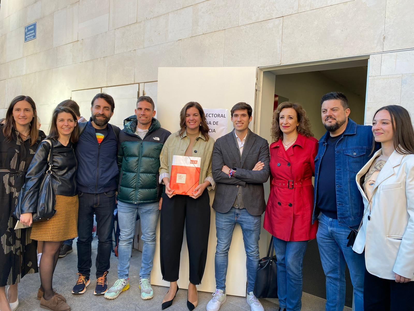 Sandra Gómez registra la candidatura socialista al Ayuntamiento de València
