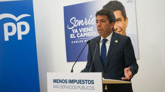 El presidente del PPCV y candidato a la Generalitat, Carlos Mazón
