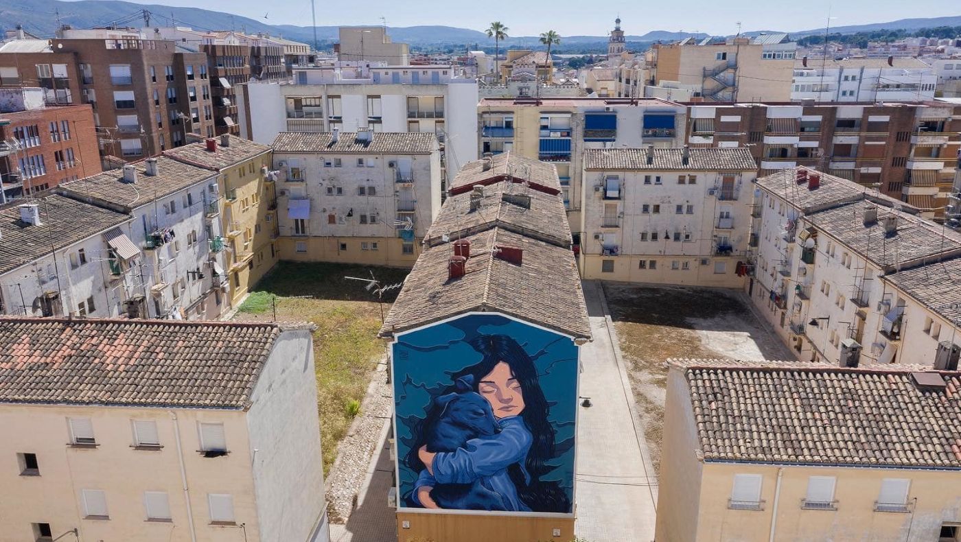 Mural de Lídia Cao a Ontinyent, considerat un dels 15 millors del món