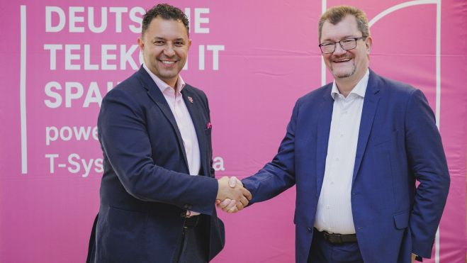 Peter Leukert, CIO de Deutsche Telekom, y Osmar Polo, consejero delegado de T-Systems Iberia