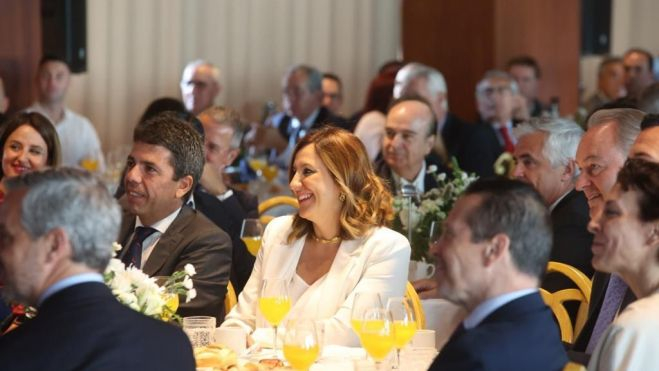 María José Catalá, candidata popular para el 28M, junto a Carlos Mazón y otros dirigentes del PP