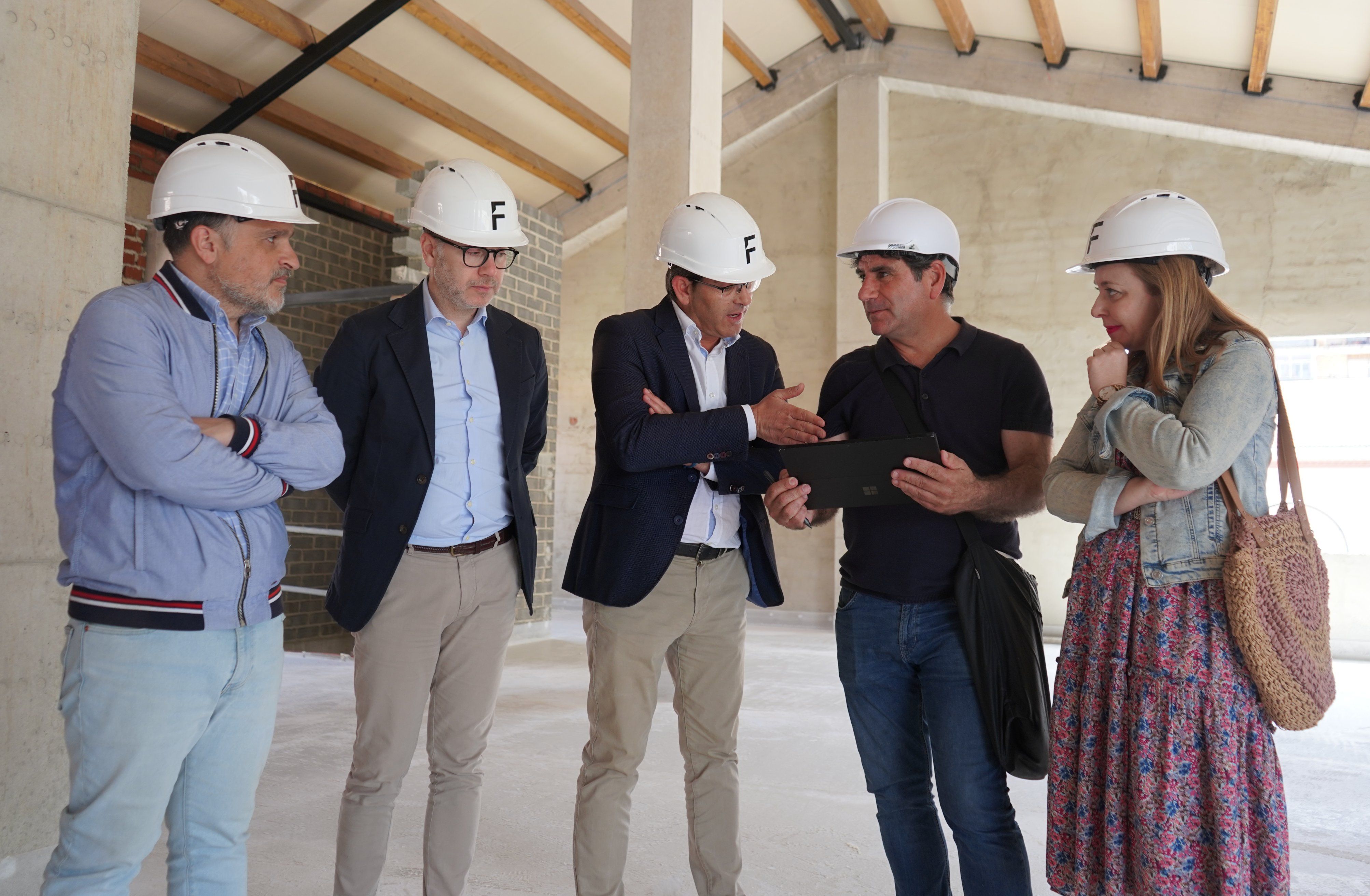 Visita a les obres del Museu del Tèxtil