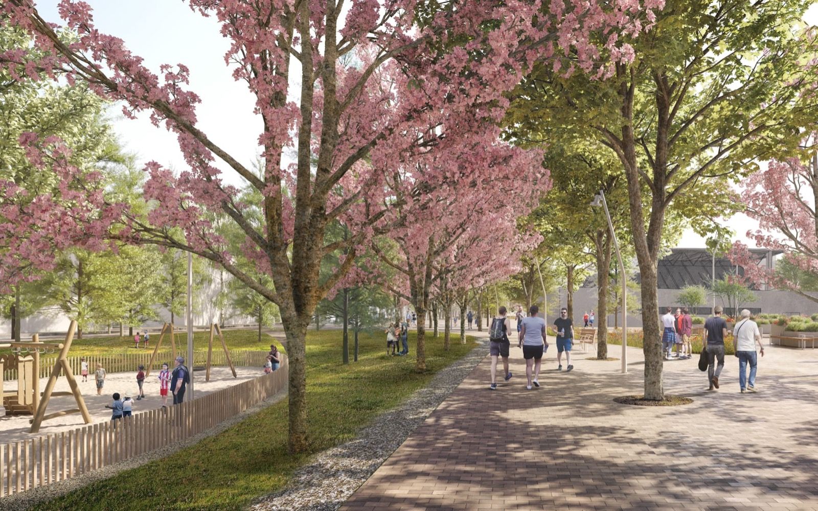 Imatge de la renaturalització del Cabanyal