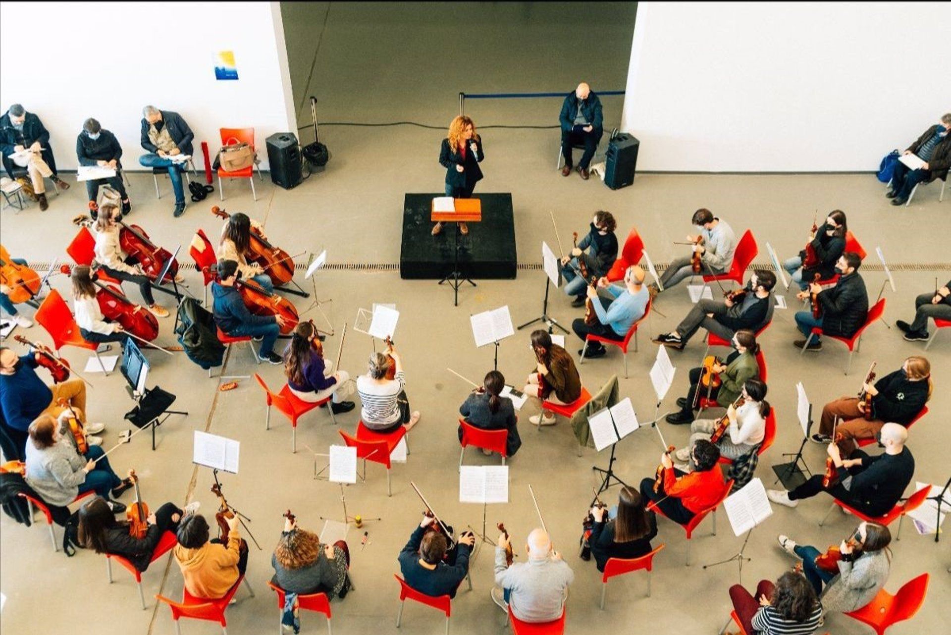 Imatge d'un assaig de l'Orquestra Filharmònica Martí i Soler