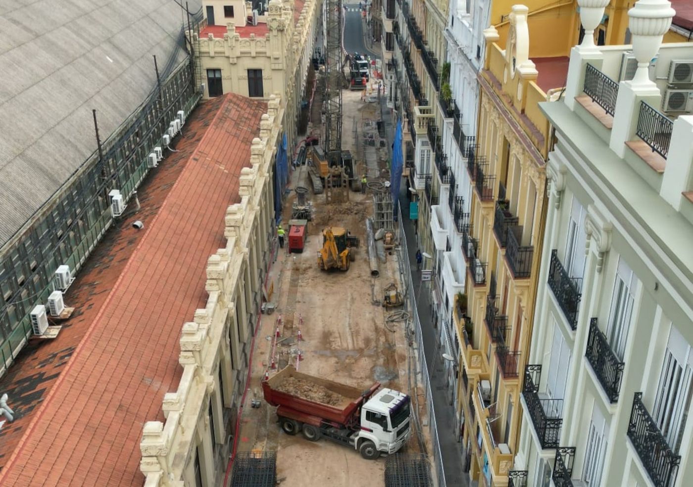 Cortes de tráfico en el centro de València por las obras de Metrovalencia