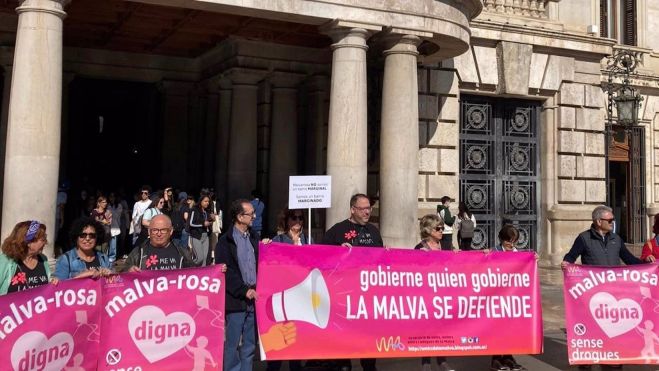 Manifestación vecinos Malvarrosa de València